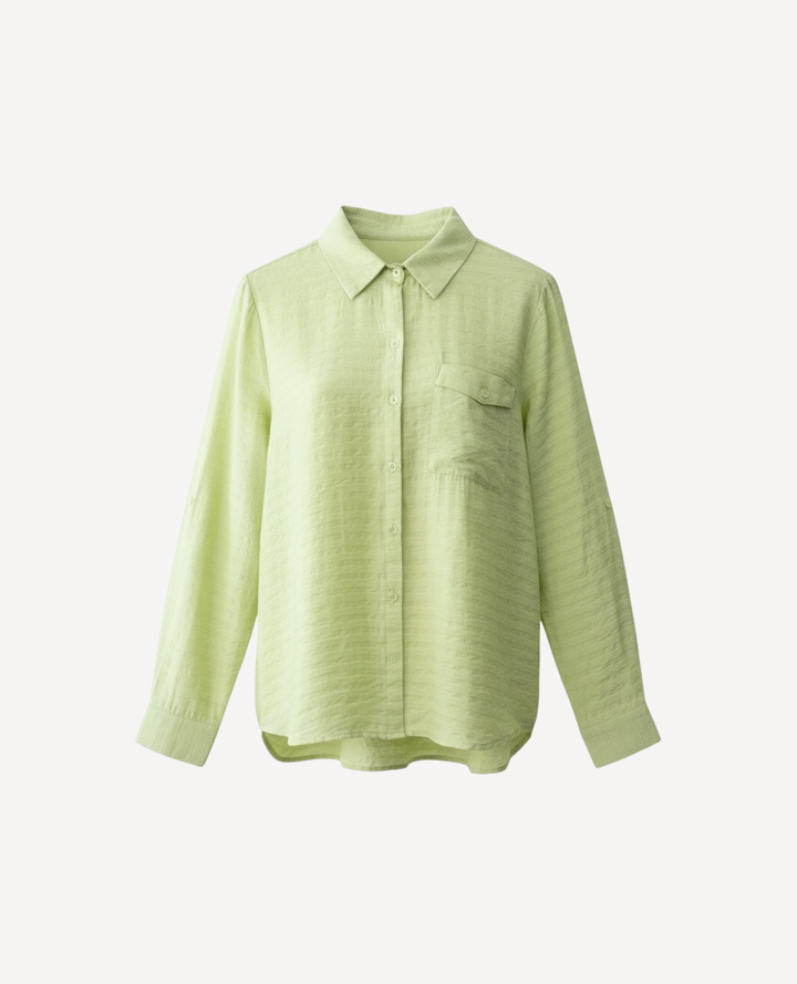 Camisa bolsillo verde limón