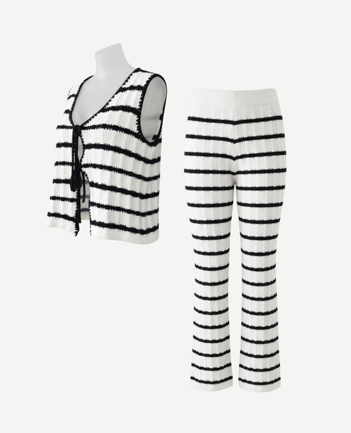 Set Rayas navy Chaleco - Pantalón