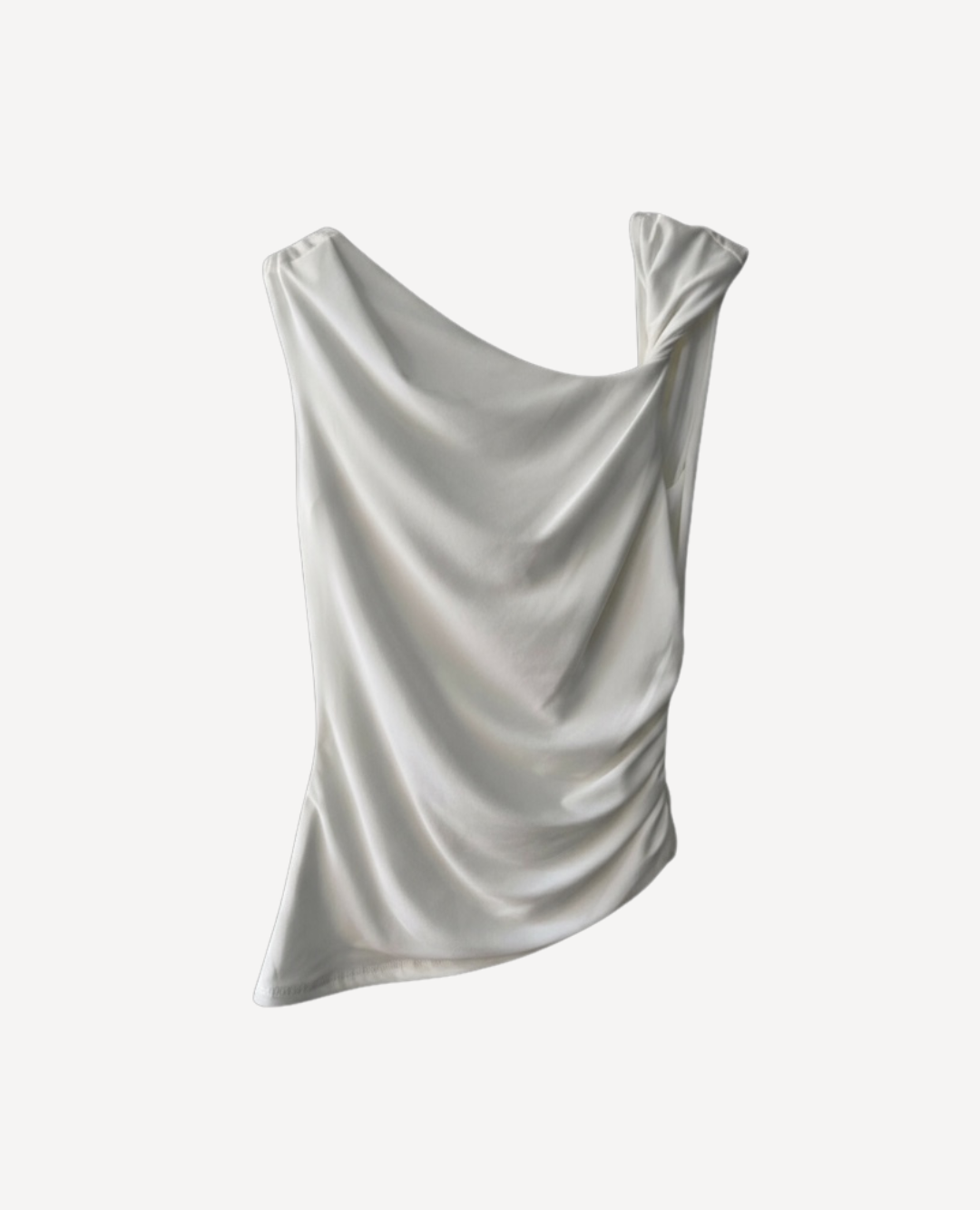 Top drapeado escote espalda Blanco