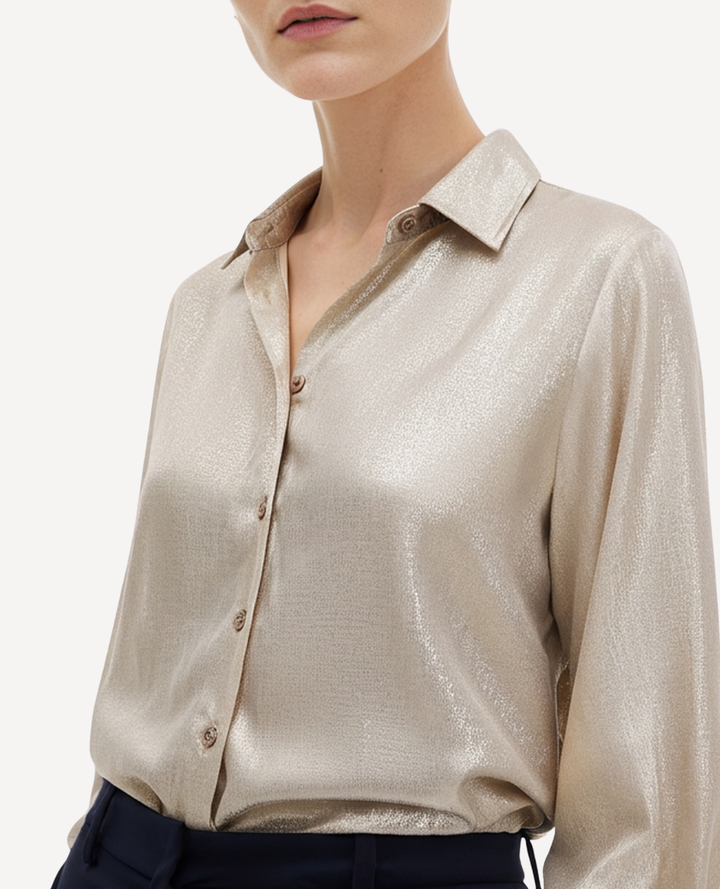 Blusa Tornasol Crepe Gris