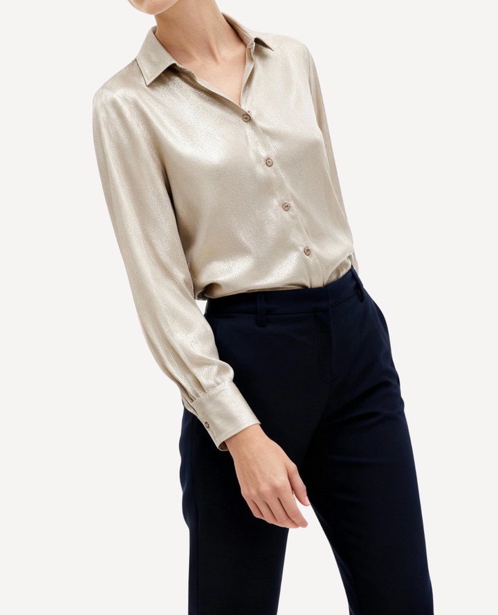 Blusa Tornasol Crepe Gris