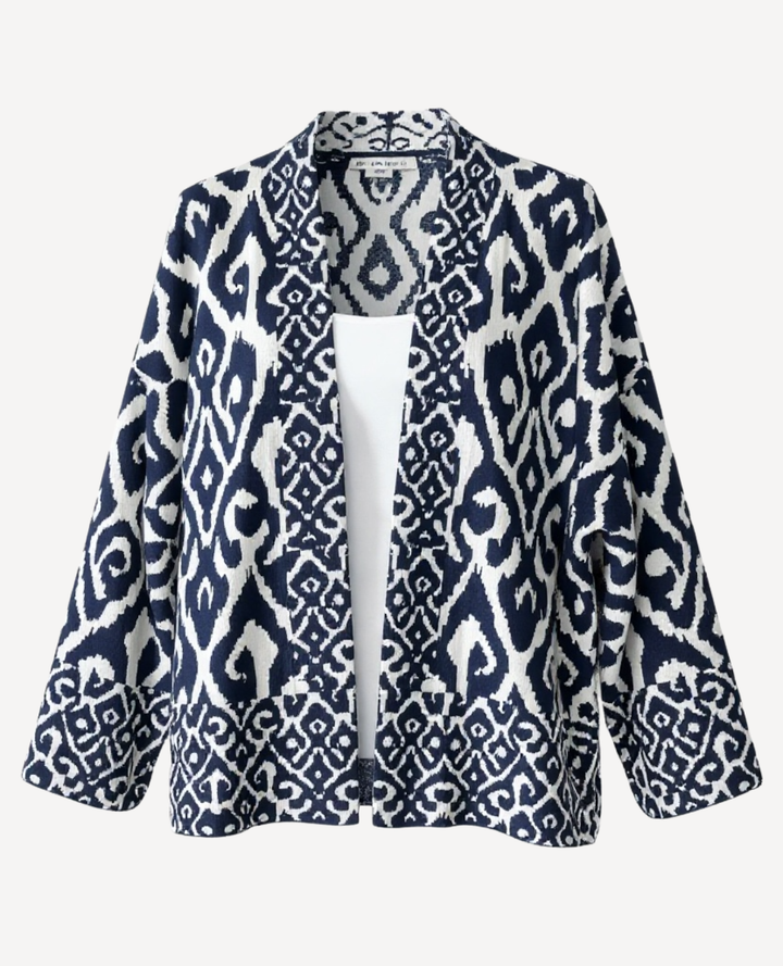 Capa Arabescos azul y blanco