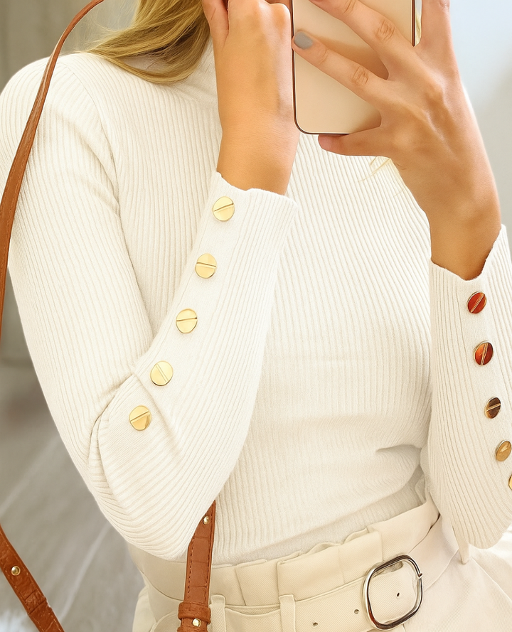 Básico Tortuga Botones Blanco