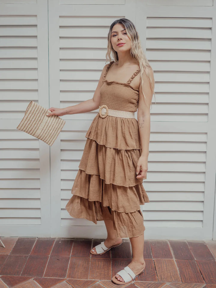 Vestido Elena Camel