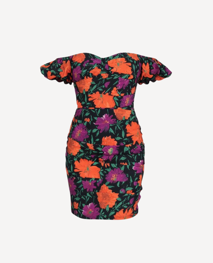 Vestido Floral Manga Globo