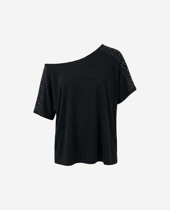 Camiseta Viscosa Taches Negra