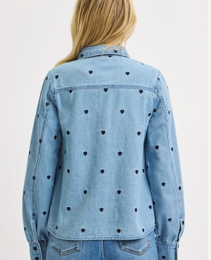 Camisa Denim Corazones