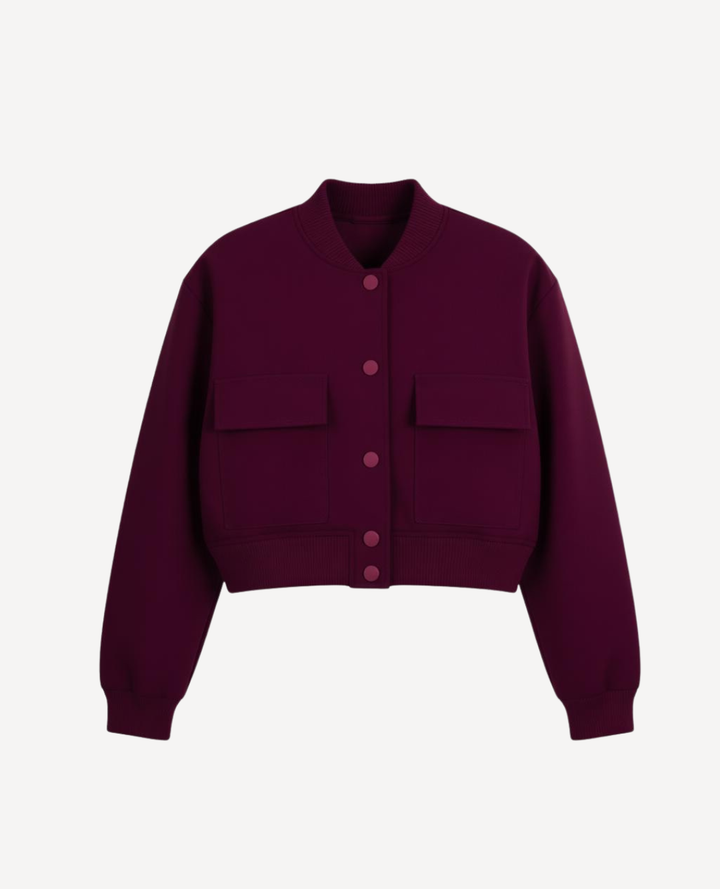 Chaqueta Bomber Vinotinto