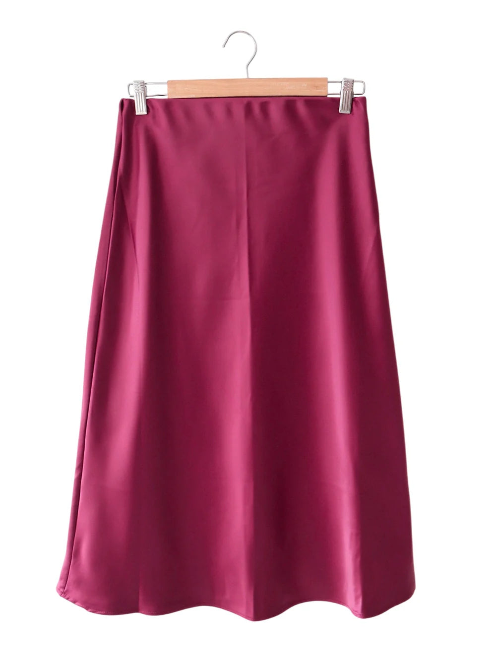 Falda Seda Vino