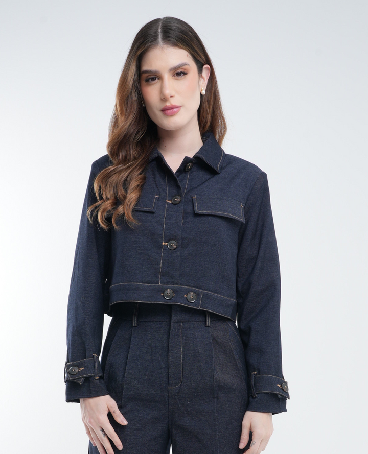 Chaqueta Denim Dark Azul