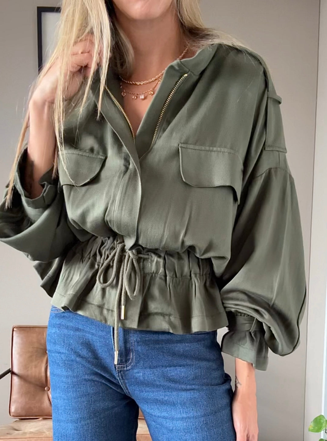 Chaqueta verde oliva Emma