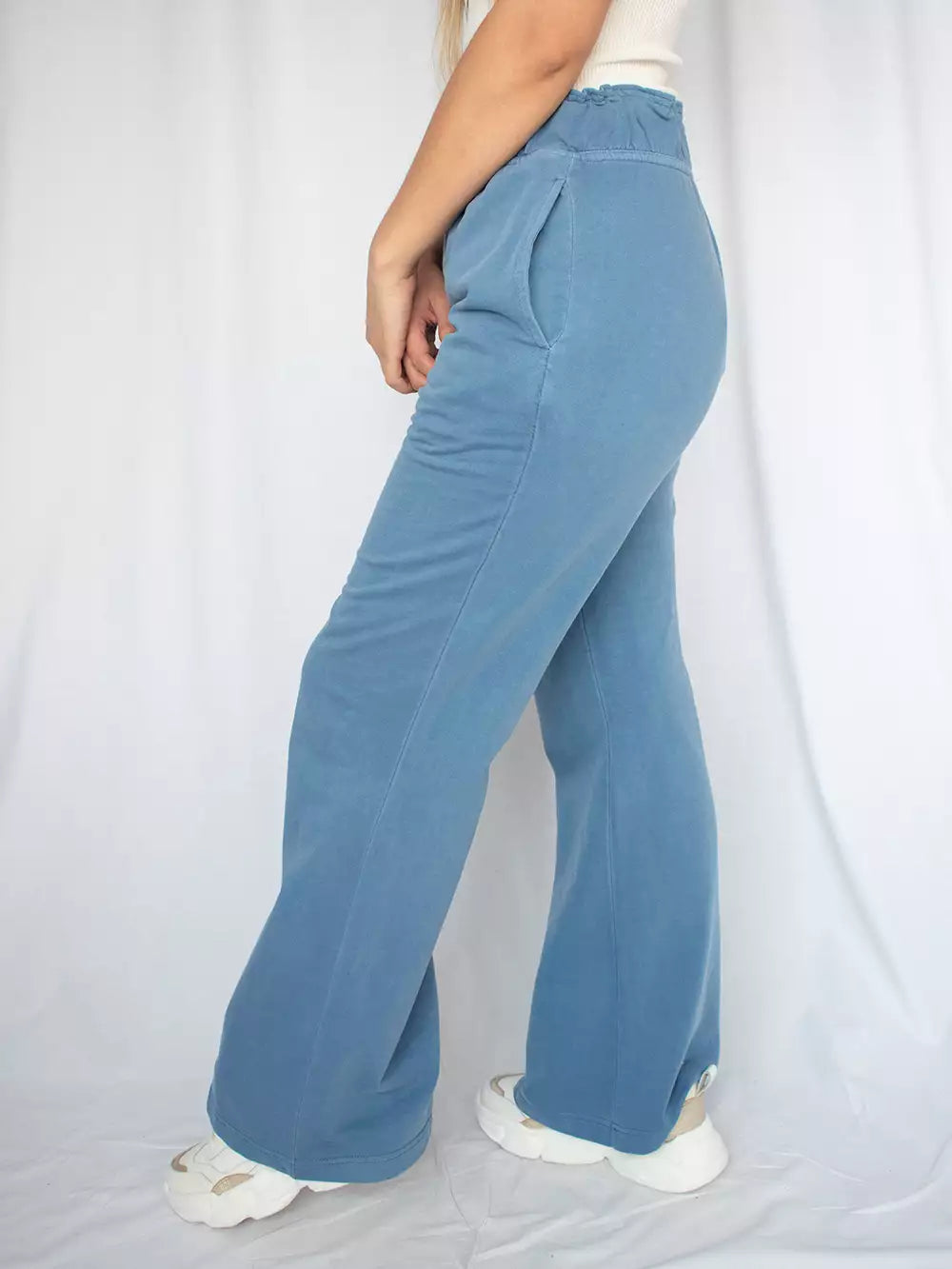 Hyfv-Pantalón-Comfy-Algodon-Azul