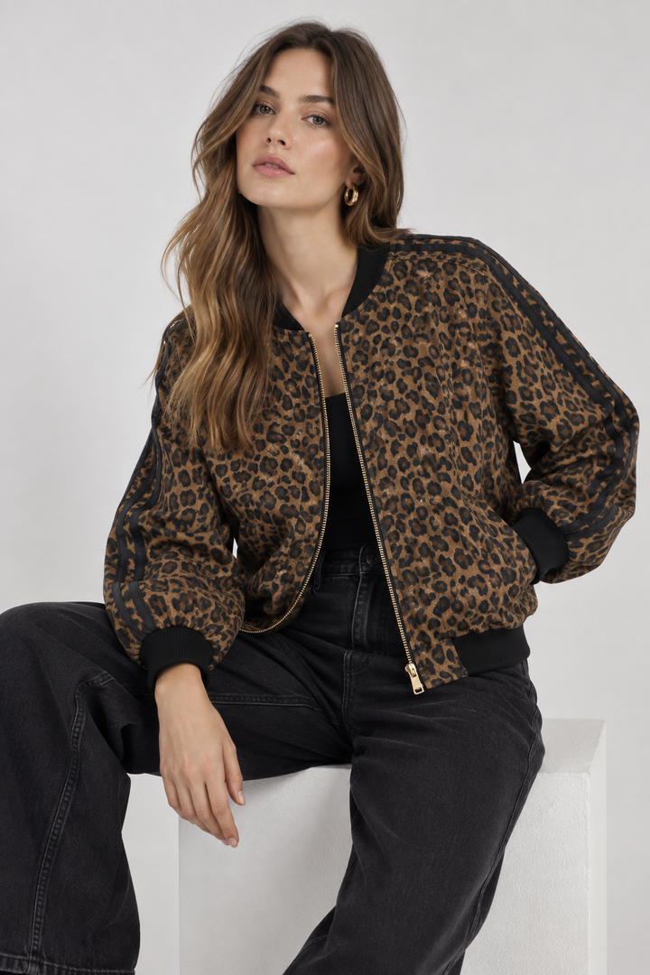 CHAQUETA BOMBER ANIMAL PRINT