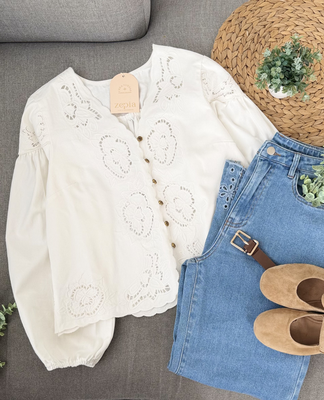 Blusa Encanto Lino Blanca