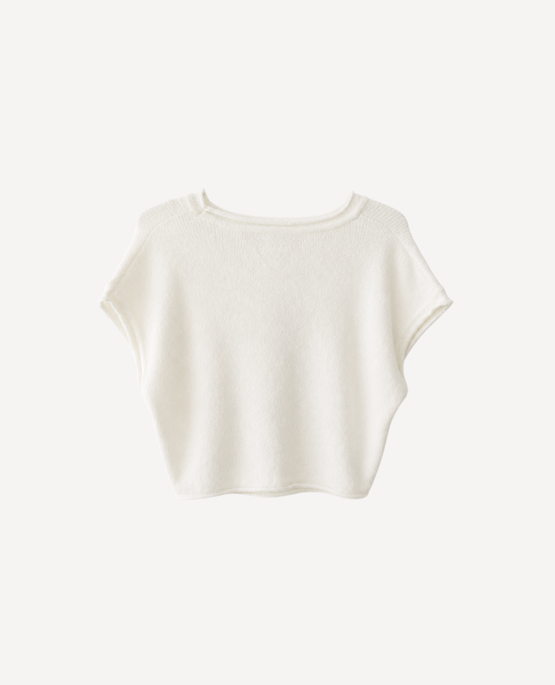 Crop Top Tejido Toalla Marfil