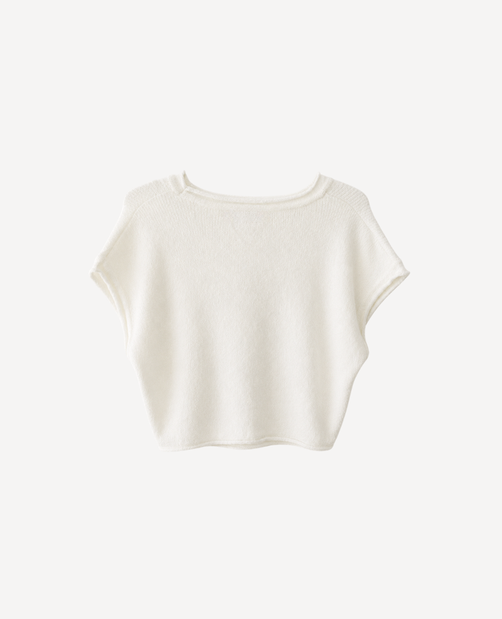 Crop Top Tejido Toalla Marfil