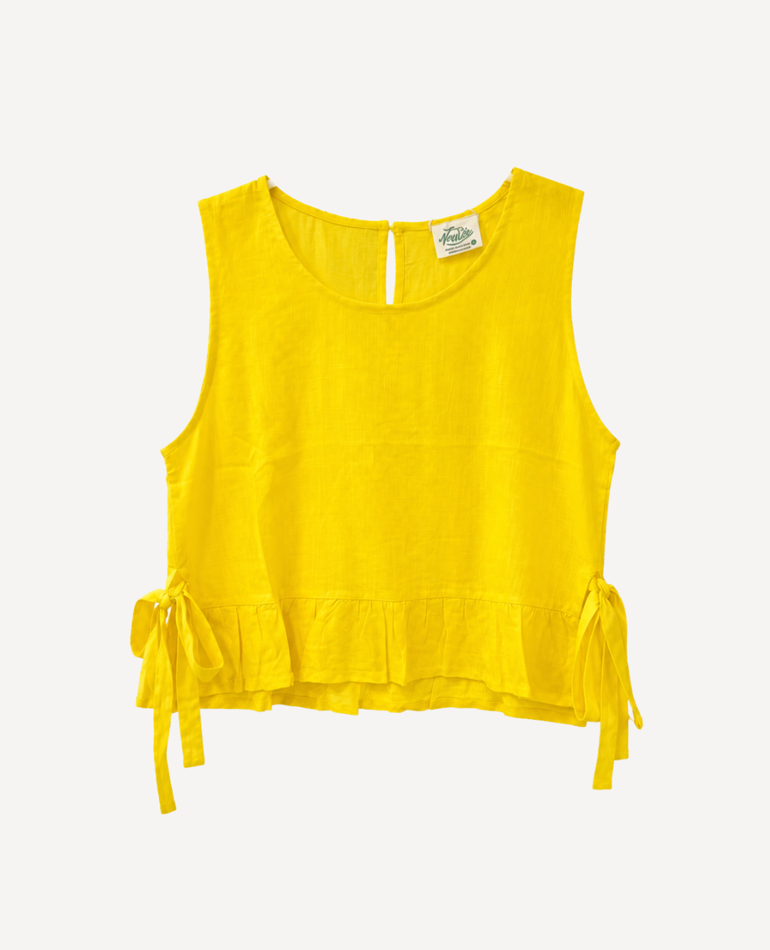 Top Peplum Nudo Amarillo