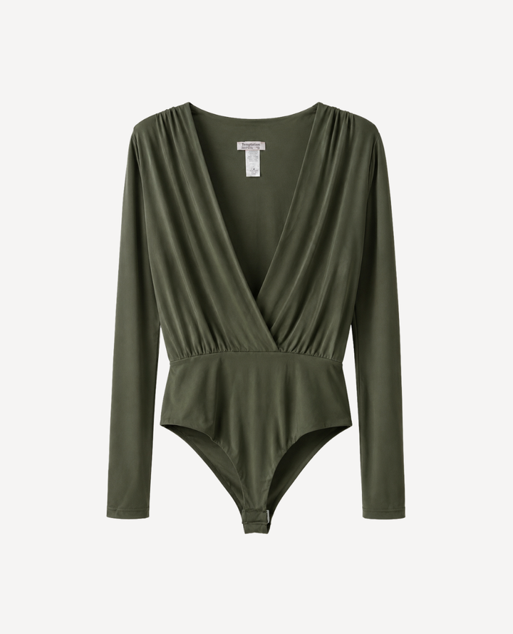 Body Escote V verde