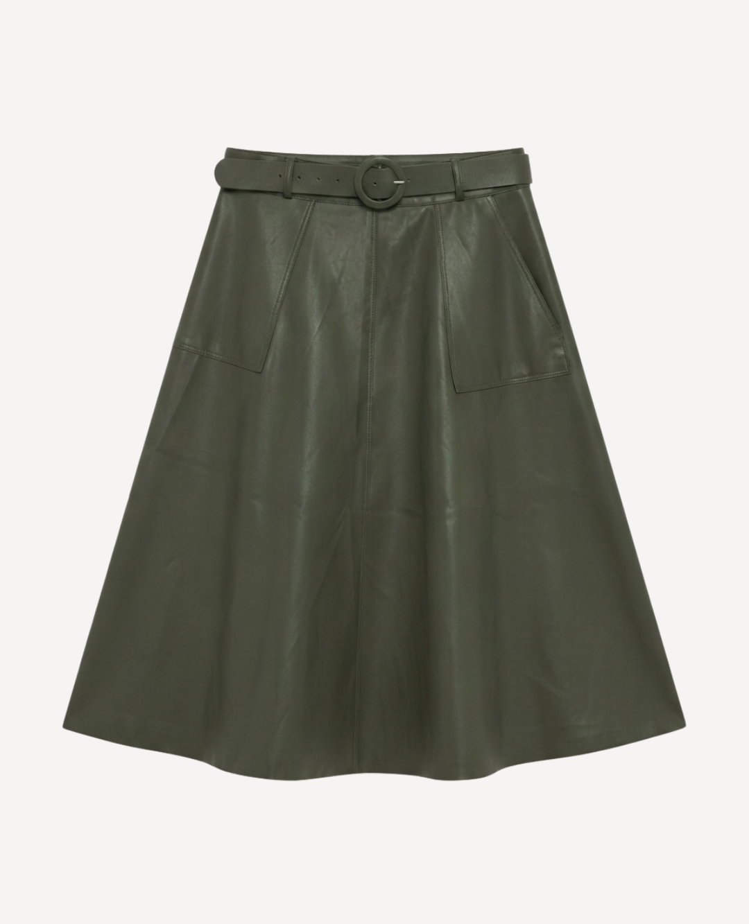 Falda Cuerina En A Verde