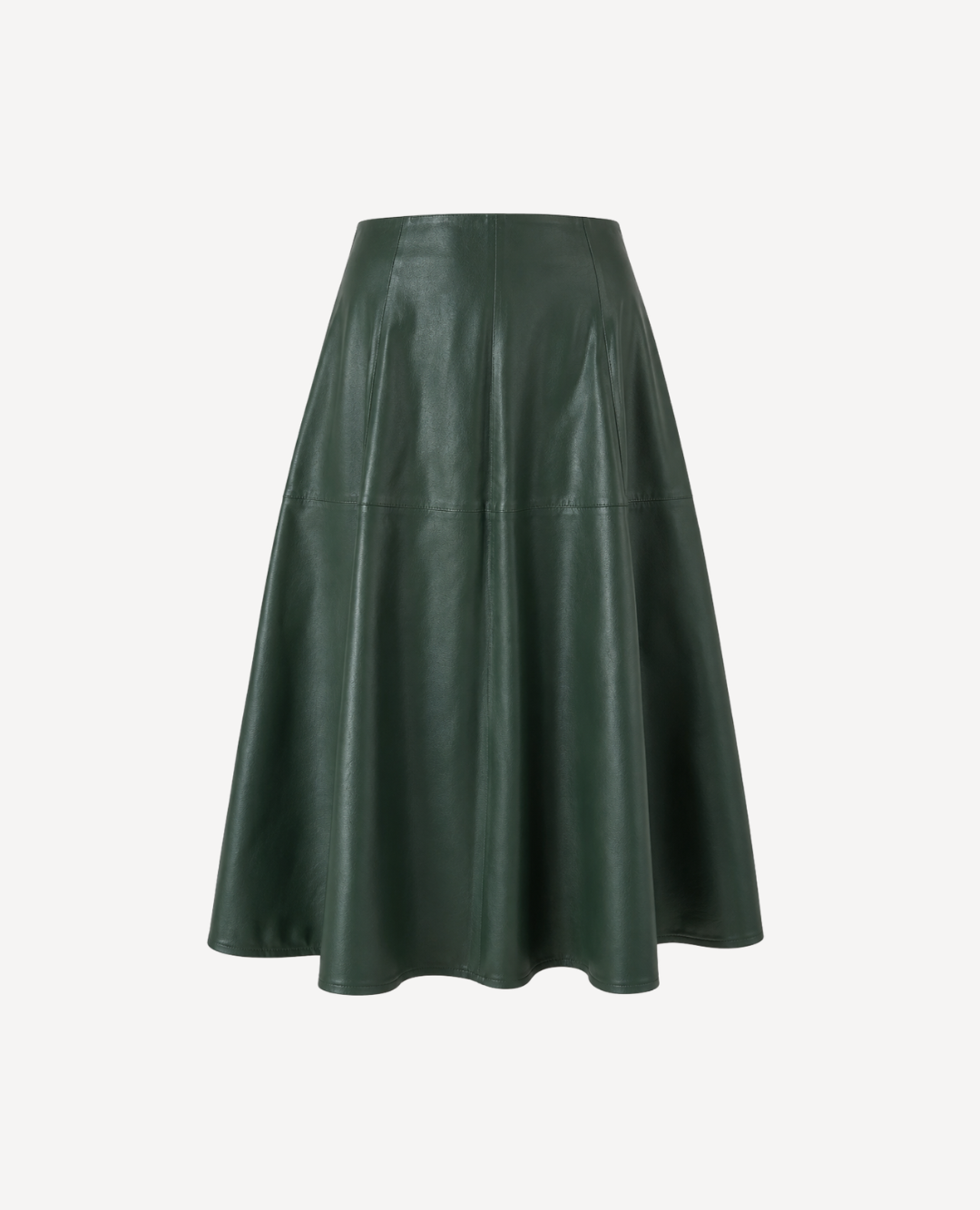 Falda Semi rotonda cuerina Verde