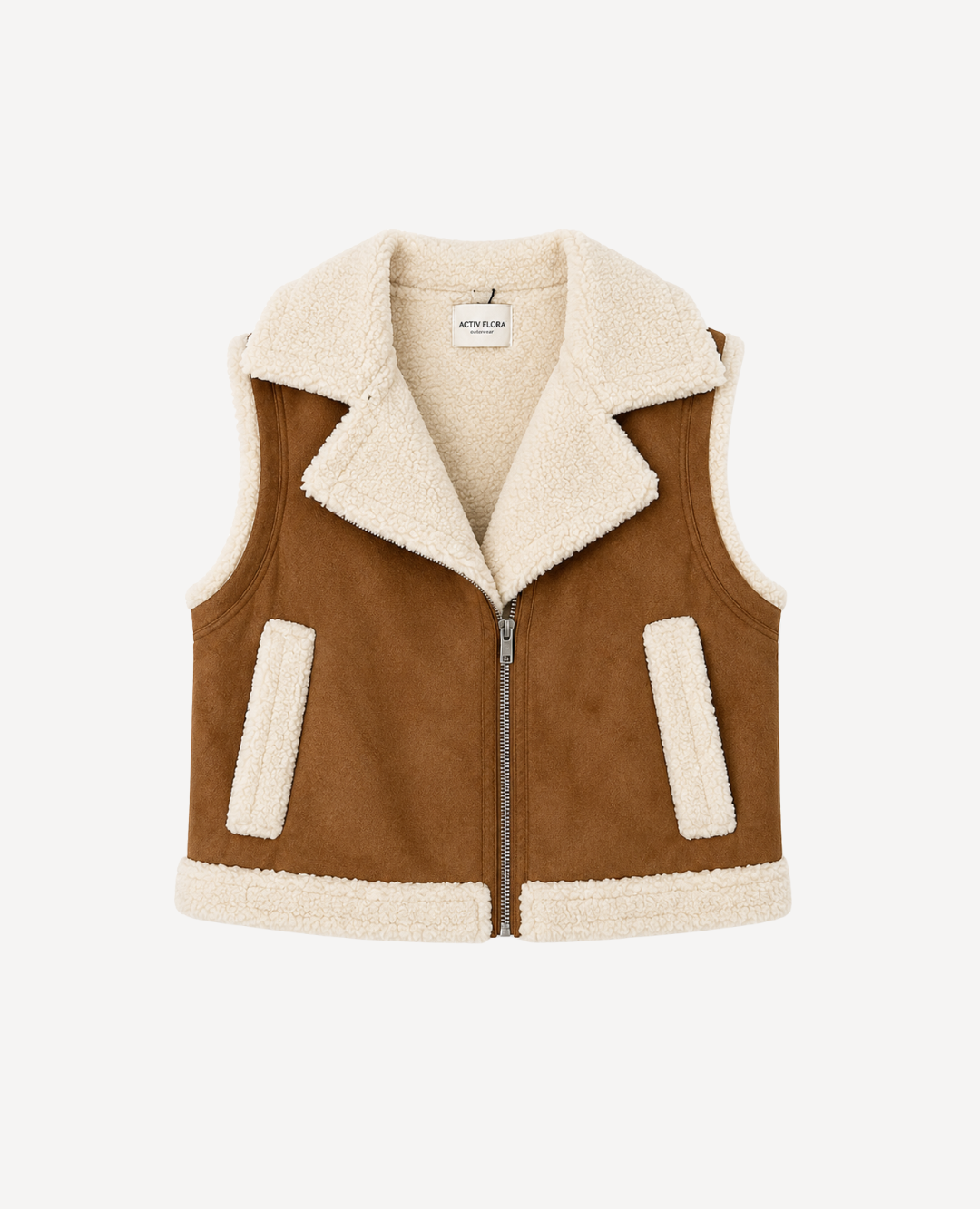 Chaleco Ovejero Gamuza Camel