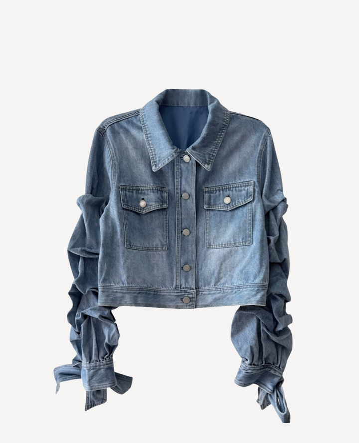 Chaqueta Denim Mangas Recogidas