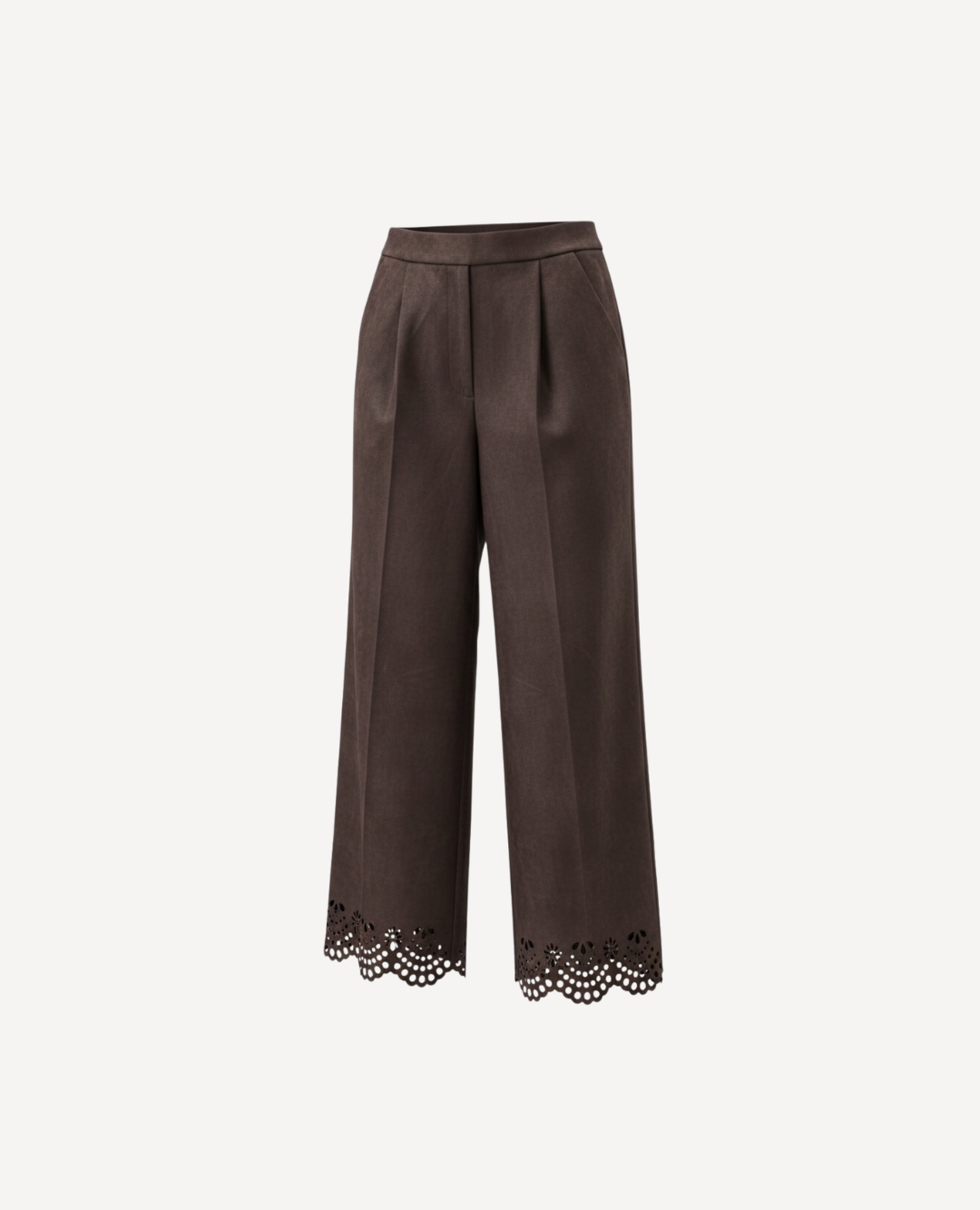 Pantalón Gamuza Ruedo troquelado Cafe