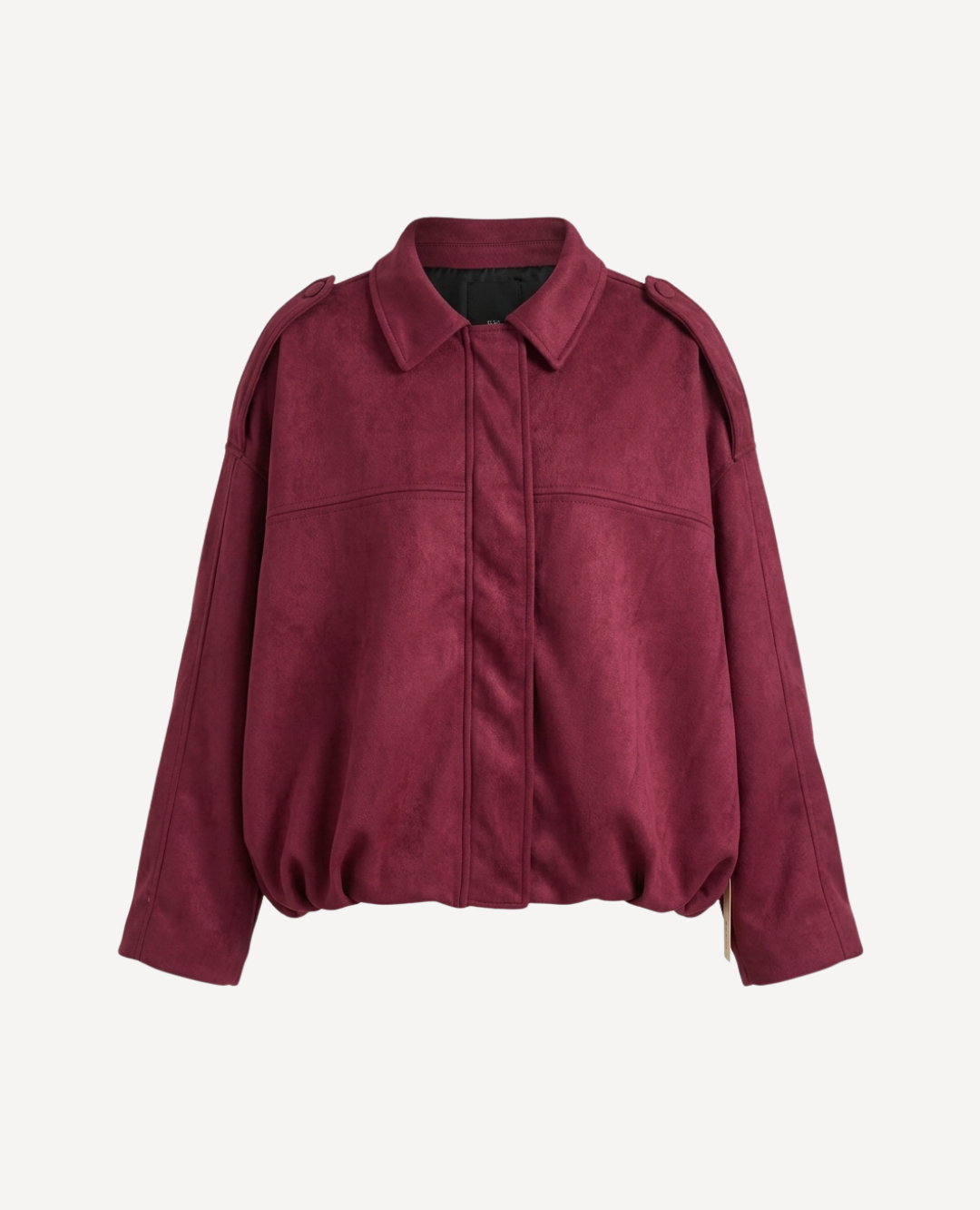 Chaqueta Bomber Gamuza Vino