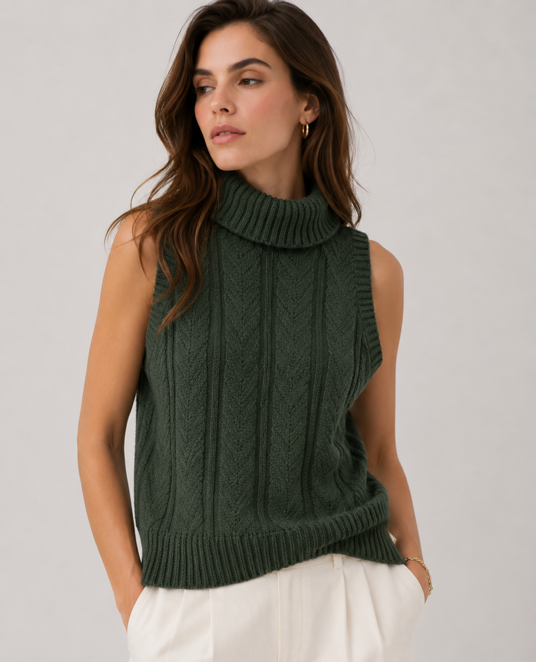 Top Tejido Halter Verde