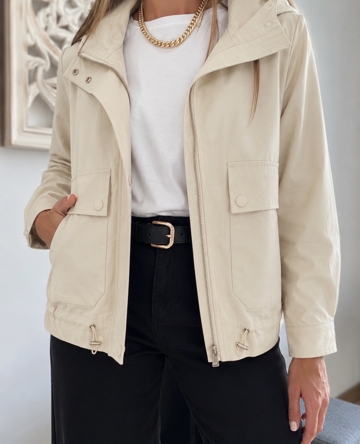 Chaqueta Safari Capota Marfil
