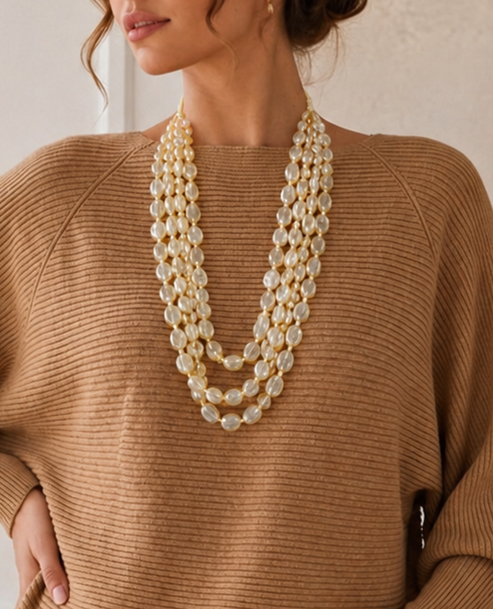 Collar Perla Plana