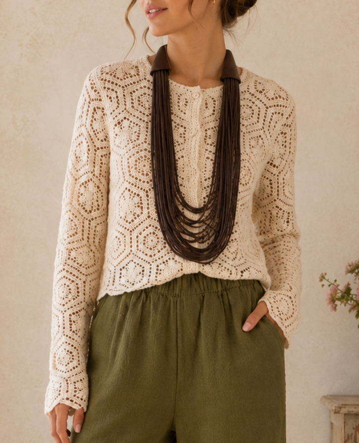Collar Cordon Polipiel Cafe