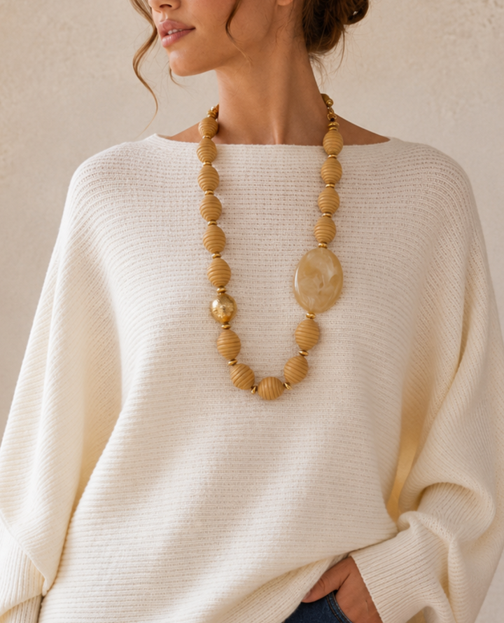 Collar Piedra de Madera