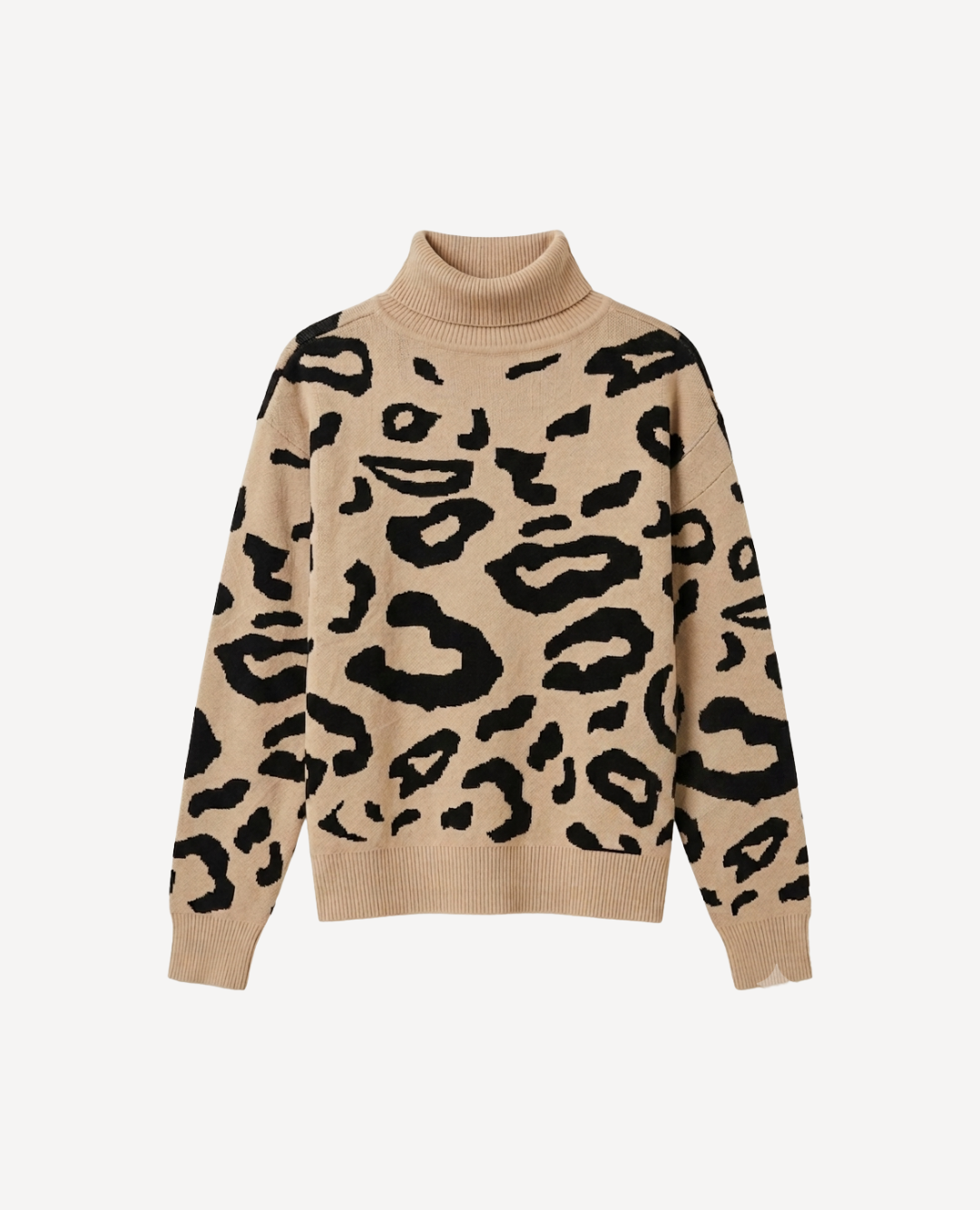 Set Animal Print Tejido Camel