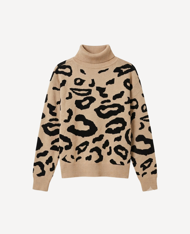Set Animal Print Tejido Camel