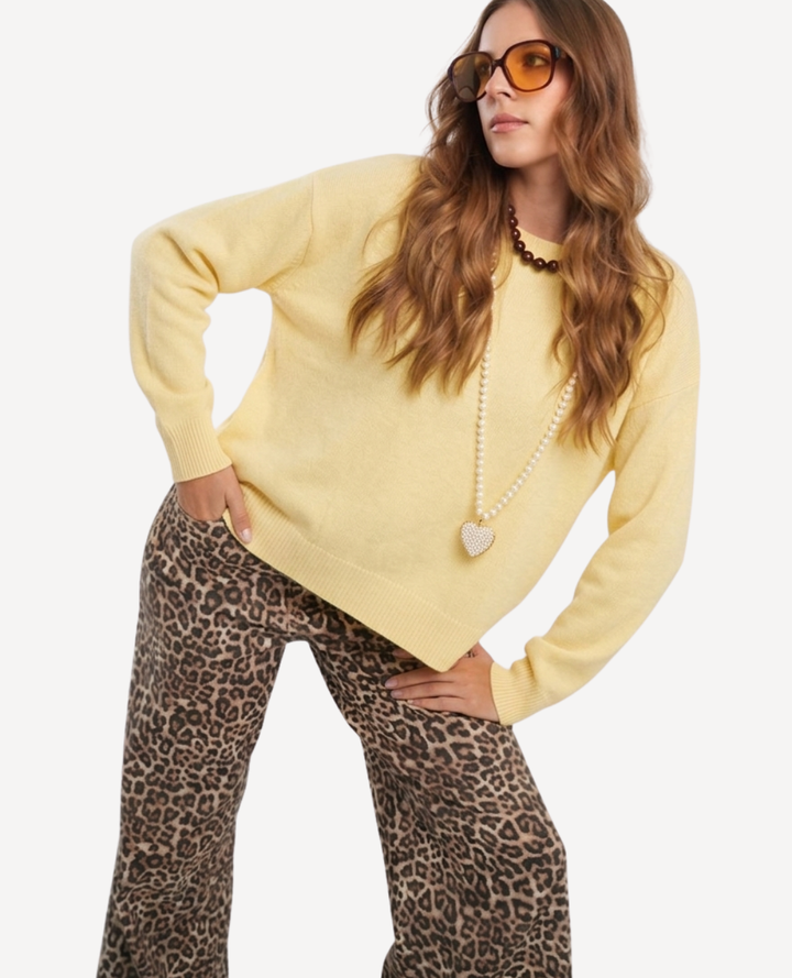Saco cuello redondo Amarillo Oversize