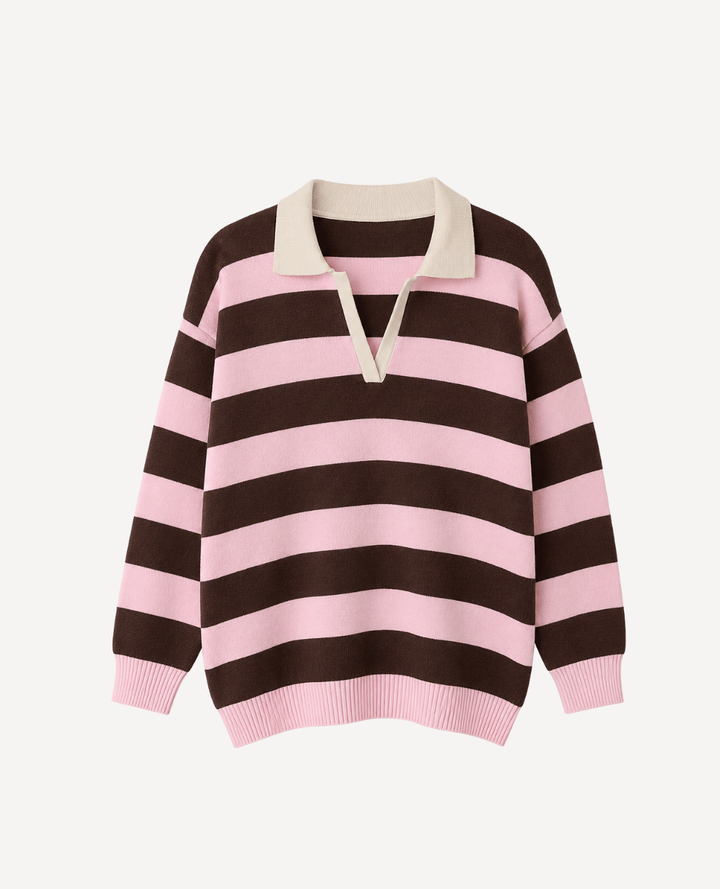 Saco Stripes Boom Rosa Cafe