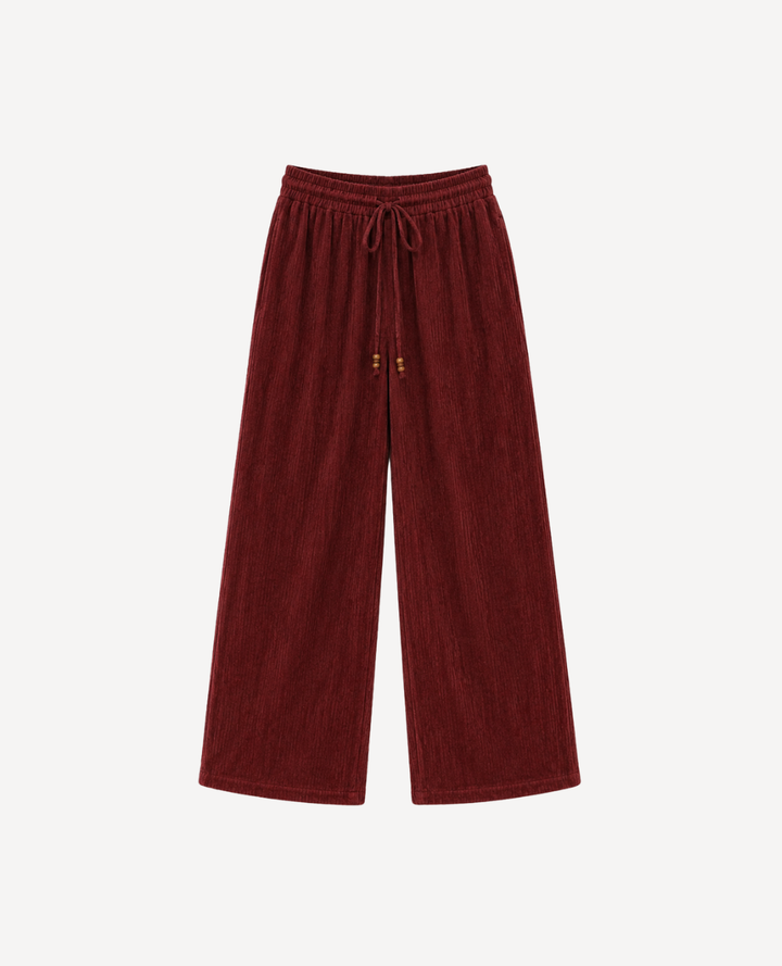 Pantalon Lycra Corrugado Vinotinto