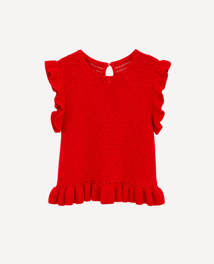 Top Tejido Sisa Boleros Rojo