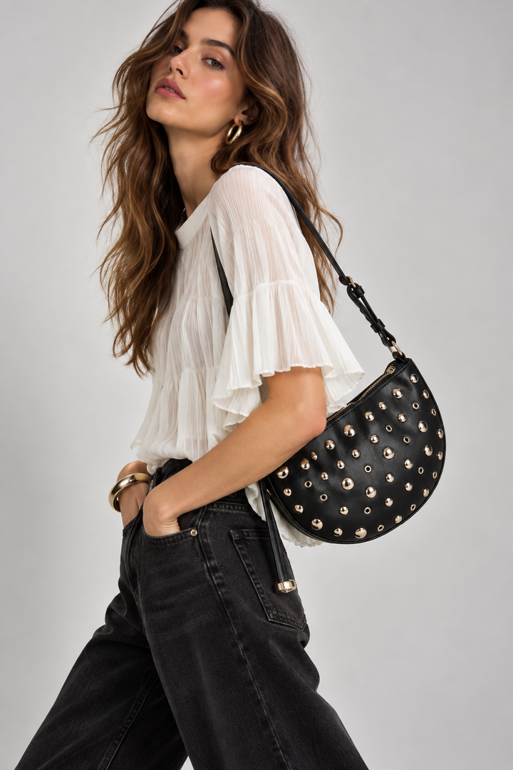 Cartera Taches Dorados Negro