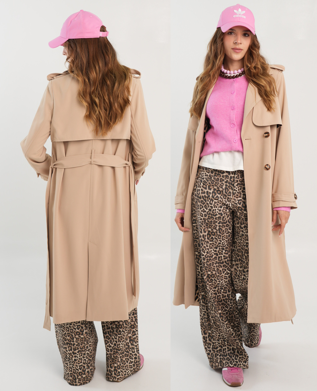 Gabardina Forro print Beige