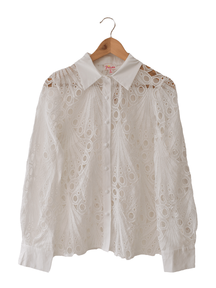 Camisa en Organza Blanca