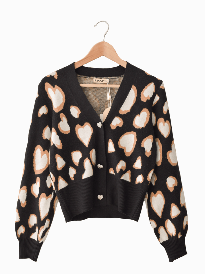 Cardigan Animal Print Corazones