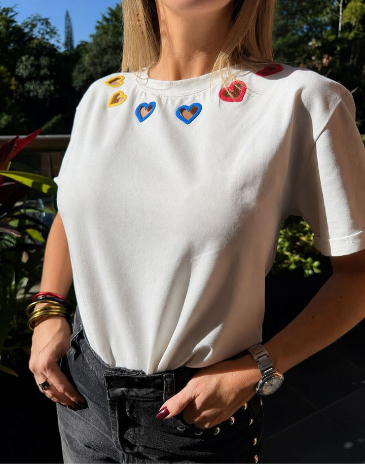 Camiseta Colombia corazones