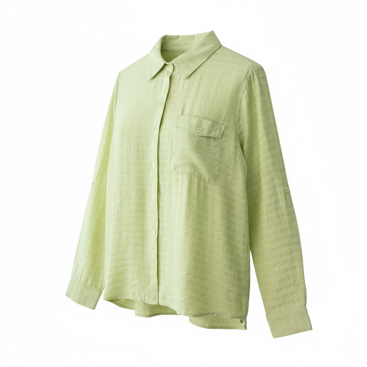Camisa bolsillo verde limón